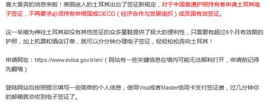 大使馆 旅游局 辟谣土耳其开放电子签消息,影视