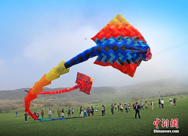 重庆武隆2015国际风筝放飞节 世界最长风筝,影视