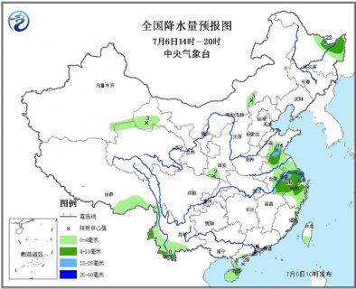 2015年7月6日中央气象台天气预报cctv1 2015.7.6