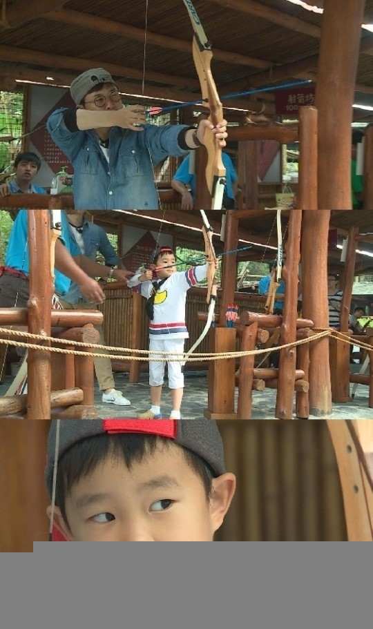 爸爸我们去哪儿:金成柱民律父子台湾旅行射箭,影视
