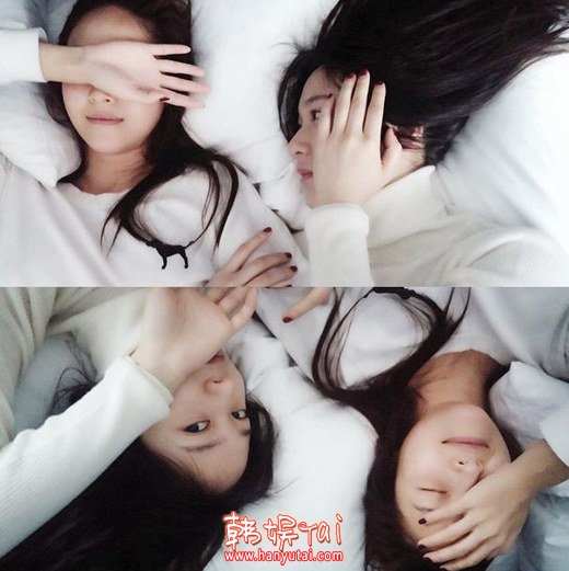 Jesscia照片 Jesscia与妹妹Krystal素颜合照,影视