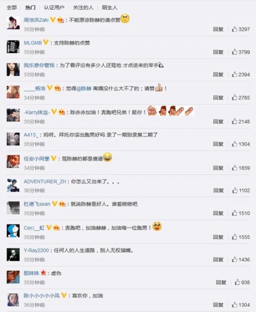 陈赫微博回复网友仍有不同争议