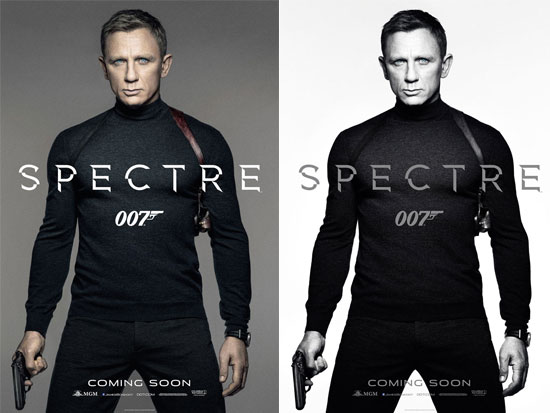 《007：幽灵党》黑白及彩色款先导海报
