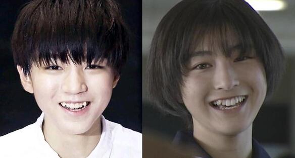 TFBOYS王俊凯撞脸女星广末凉子 是失散多年的姐弟吗?